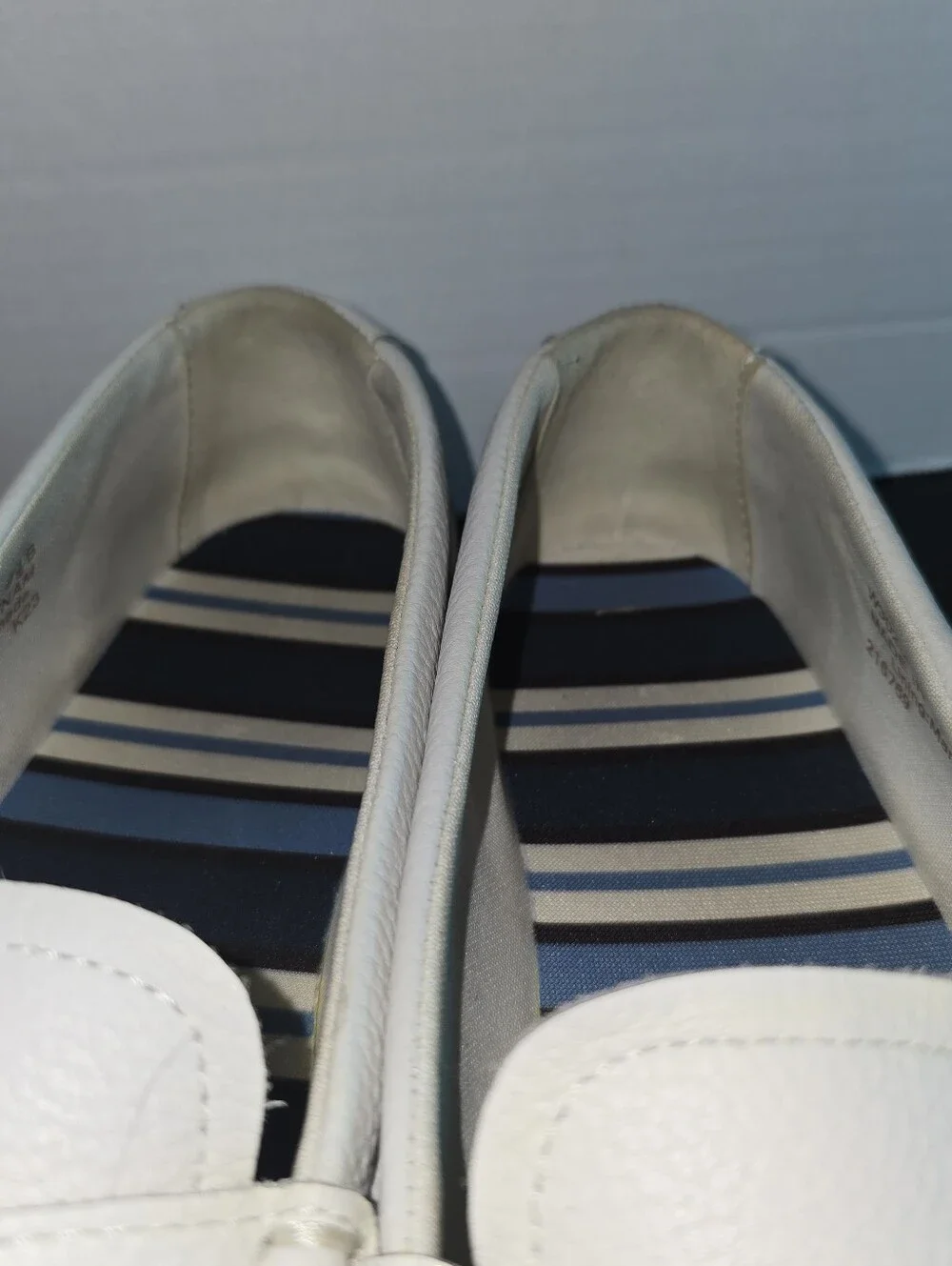 Cole Haan Nantucket White Pebbled Leather Penny Loafers Shoes Womens Size 9.5 B - Picture 5 of 9